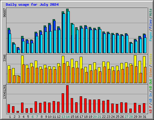 Daily usage for July 2024