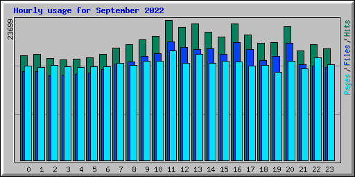 Hourly usage for September 2022