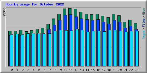 Hourly usage for October 2022