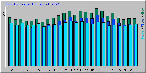 Hourly usage for April 2024